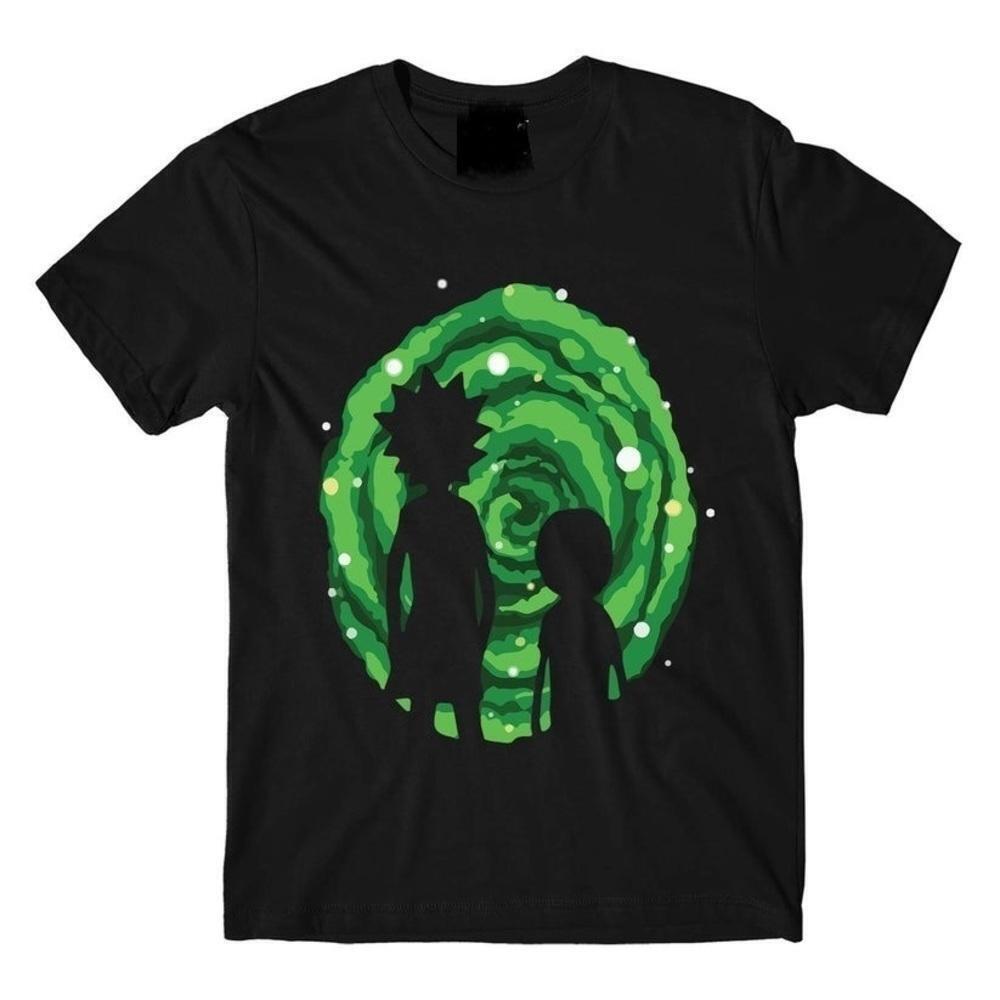 Rick And Morty Portal Cartoon Fan Retro Unisex T-Shirt